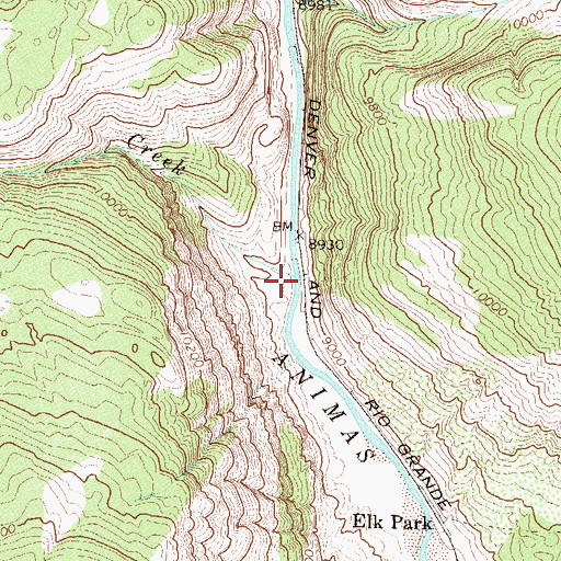 Topographic Map of Molas Creek, CO