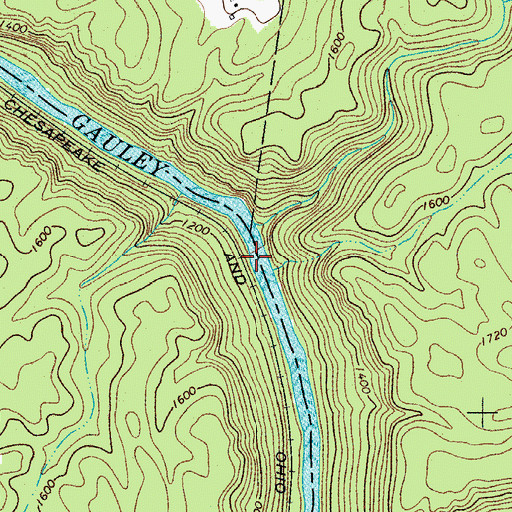 Topographic Map of Sweet Falls Rapids, WV