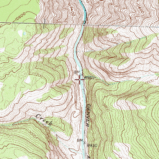 Topographic Map of Whitehead Gulch, CO