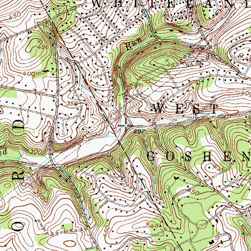 Topographic Map of John Smedley Run, PA