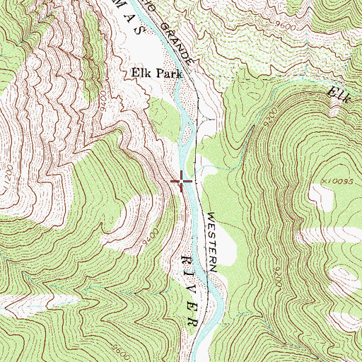 Topographic Map of Elk Creek, CO