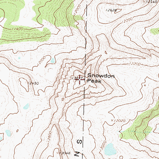 Topographic Map of Snowdon Peak, CO