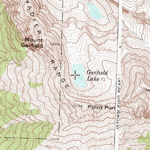 Topographic Map of Garfield Lake, CO