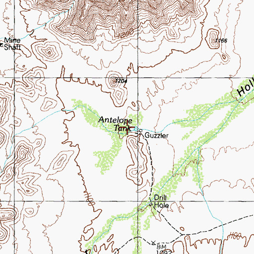 Topographic Map of Antelope Tank, AZ