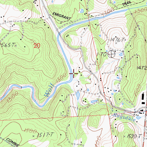 Topographic Map of Nickerson Ranch, CA