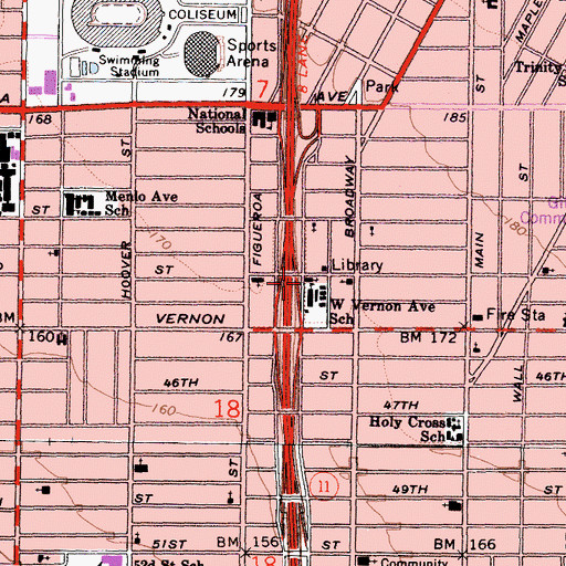 Topographic Map of American Hungarian Baptist Church, CA