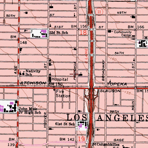 Topographic Map of Figueroa Church of Christ, CA