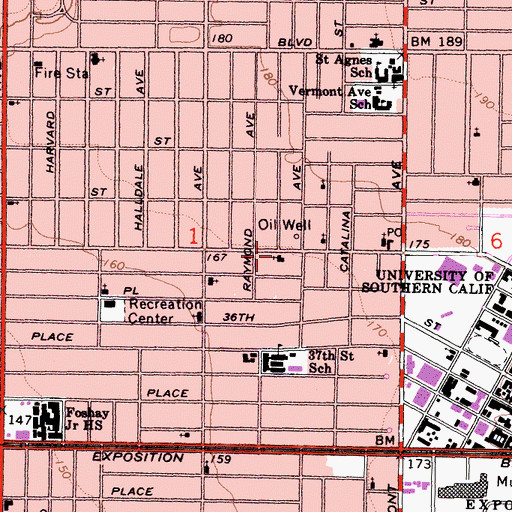 Topographic Map of Korean Presbyterian Church, CA