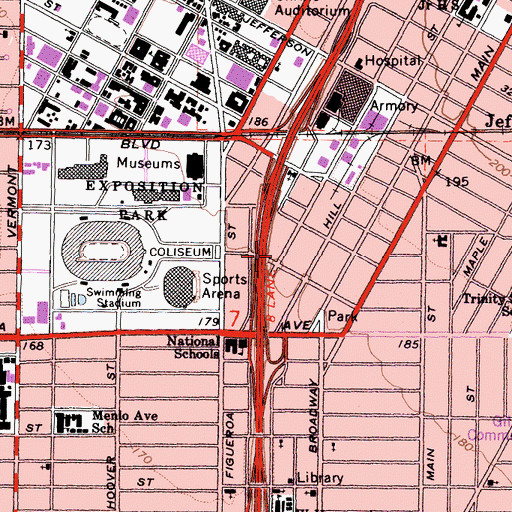 Topographic Map of Reorganized Church of Jesus Christ of Latter Day Saints, CA