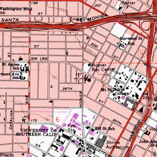 Topographic Map of Sunshine Mission Home, CA