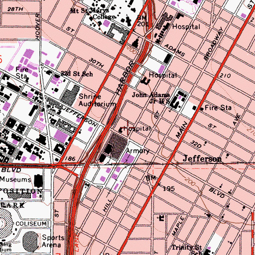 Topographic Map of Theosophy Hall, CA