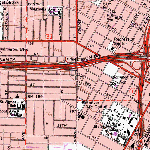 Topographic Map of Antioch Temple Baptist Church, CA