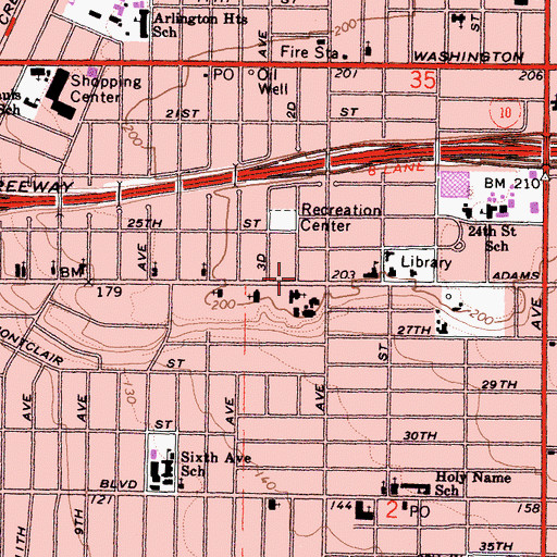Topographic Map of Church of Christian Fellowship, CA