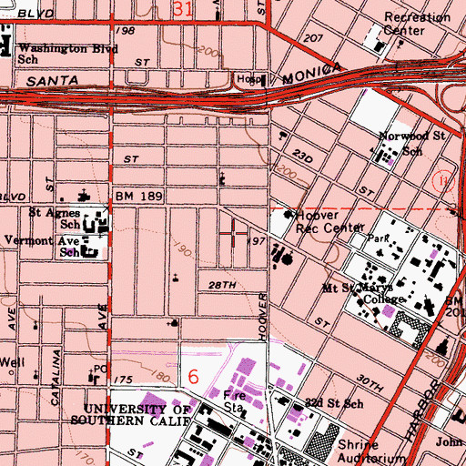 Topographic Map of Divine Providence Convent, CA