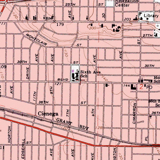 Topographic Map of Interdenominational Pentecostal Church, CA