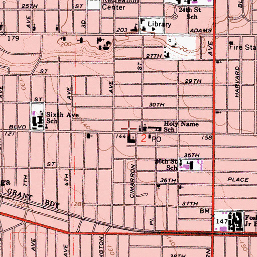 Topographic Map of Jodo-Shu Buddhist Templest, CA