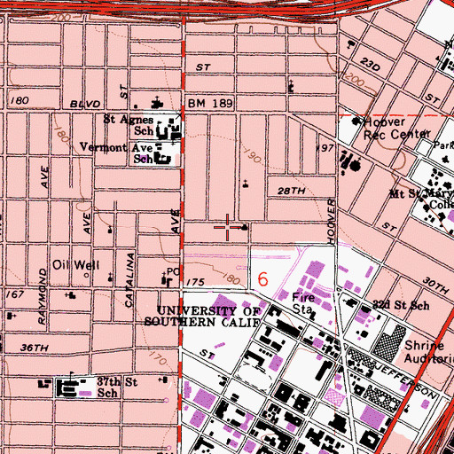 Topographic Map of Korean Methodist Church, CA