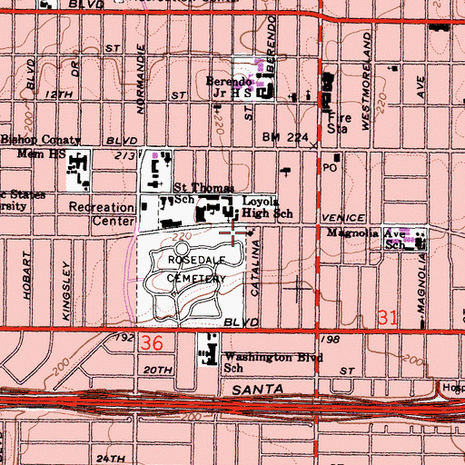 Topographic Map of Chapel of the Pines, CA