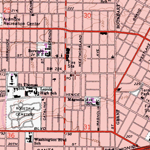 Topographic Map of Keeley Institute, CA