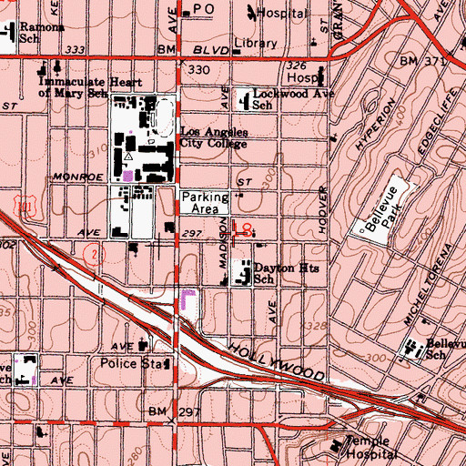 Topographic Map of Saint Valdimir Orthodox Church, CA