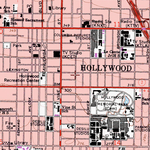 Topographic Map of Calvary Church, CA