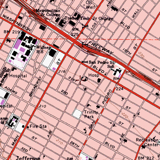 Topographic Map of Apostolic Holy Cross Church, CA