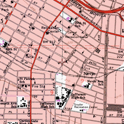 Topographic Map of Bethel Church of Christ Holiness, CA