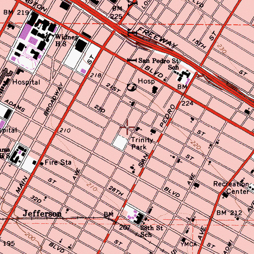 Topographic Map of Elsanto Nino Community Center, CA