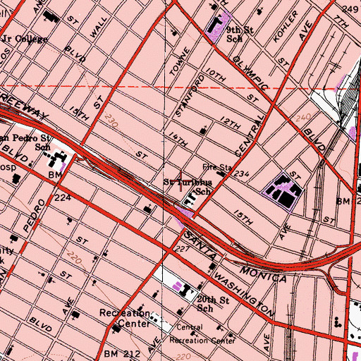 Topographic Map of Greater Corner Stone Baptist Church, CA