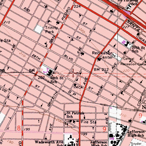 Topographic Map of Independent Baptist Church, CA