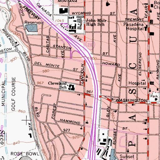 Topographic Map of Lincoln Avenue Celestial Temple, CA