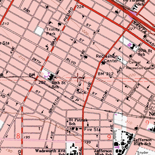 Topographic Map of Pentecostal Church of God in Christ, CA