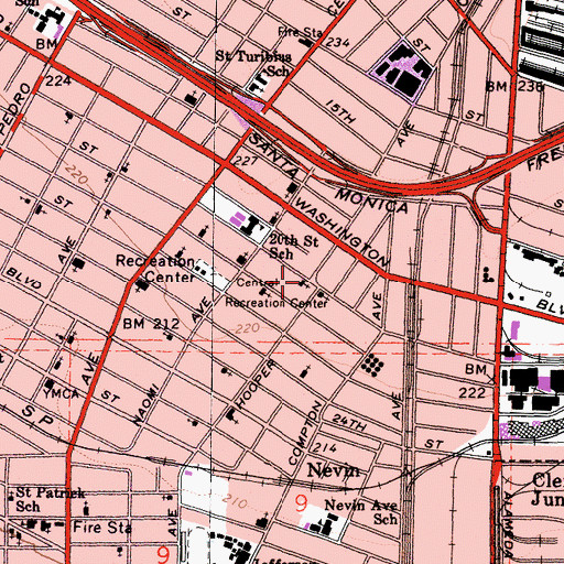 Topographic Map of Saints Home Church, CA