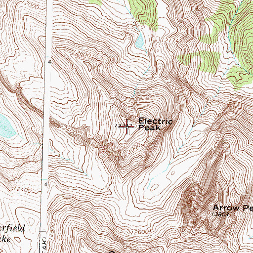 Topographic Map of Electric Peak, CO