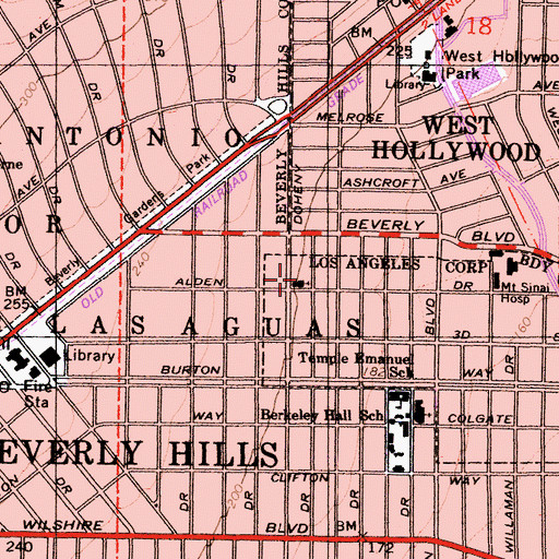 Topographic Map of Gloria Dei Lutheran Church, CA