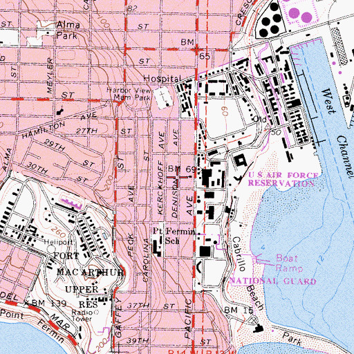 Topographic Map of Kingdom Hall of Jehovahs Witnesses, CA