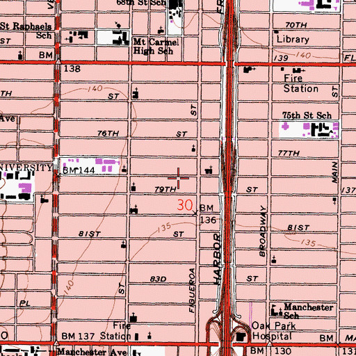 Topographic Map of Electrical Sub-Station Number 41, CA