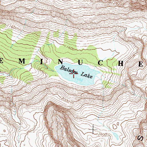 Topographic Map of Balsam Lake, CO