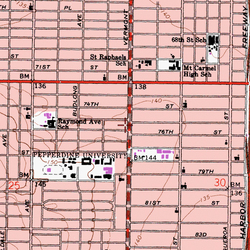 Topographic Map of Greater Bethlehem Church, CA