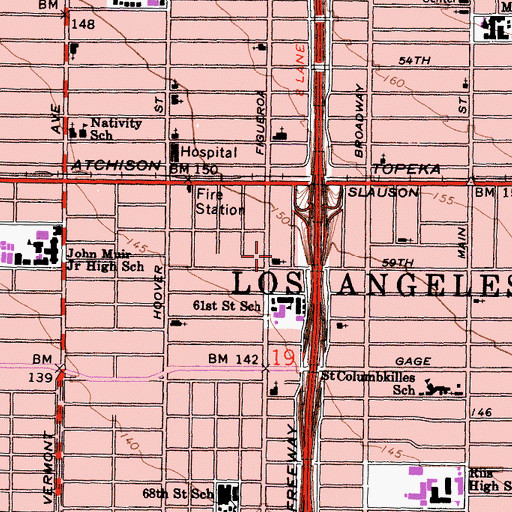 Topographic Map of Greater Cornerstone Baptist Church, CA
