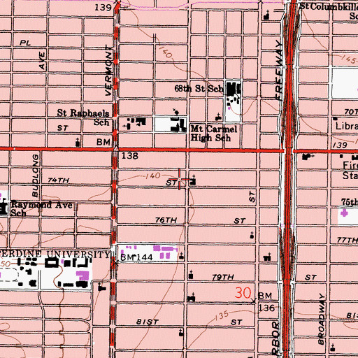 Topographic Map of Greek Apostolic Church, CA
