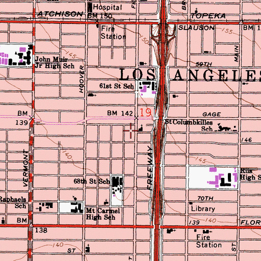 Topographic Map of Hamilton Methodist Church, CA