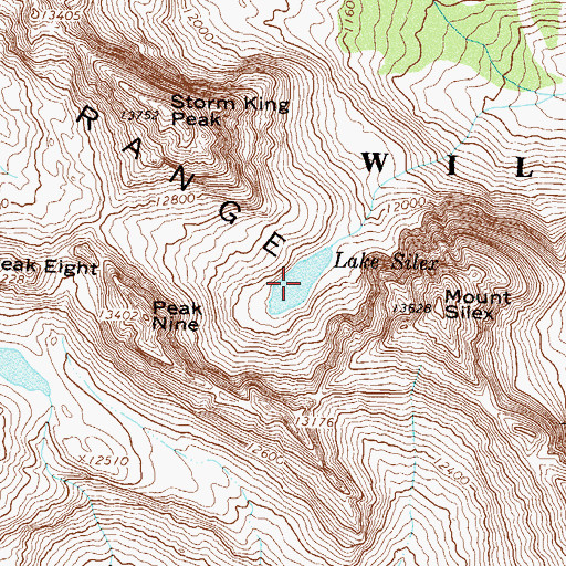 Topographic Map of Lake Silex, CO