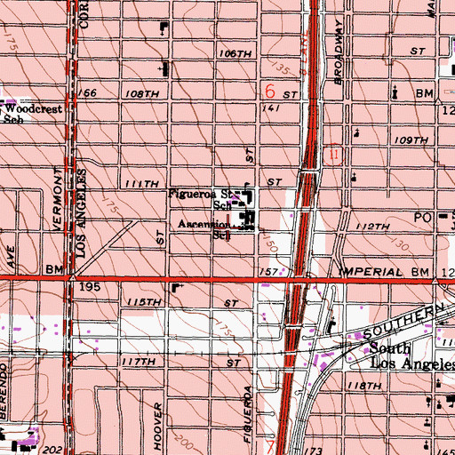 Topographic Map of Church of the Ascension, CA