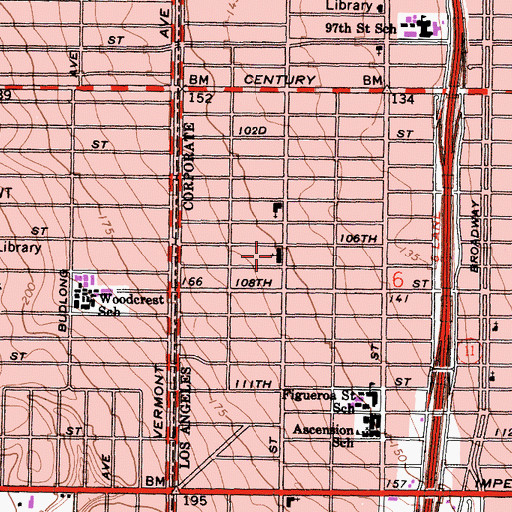 Topographic Map of First Christian Reformed Church, CA