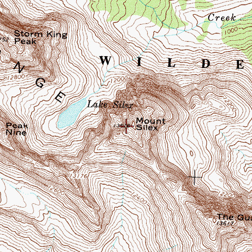 Topographic Map of Mount Silex, CO