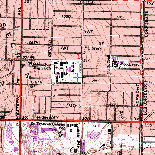 Topographic Map of Grace Church of the Nazarene, CA