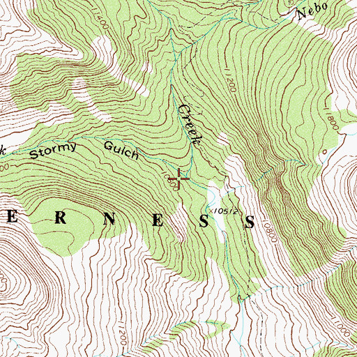 Topographic Map of Trinity Creek, CO