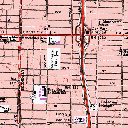 Topographic Map of The Church of the Living God, CA