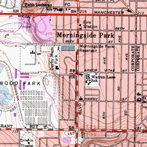 Topographic Map of Holy Trinity Evangelical Lutheran Church, CA